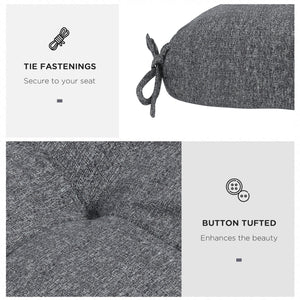 4-Piece Patio Chair Cushions Pillows, 19" x 19" x 4" Patio Cushions Set with Ties for Indoor Outdoor Garden Furniture