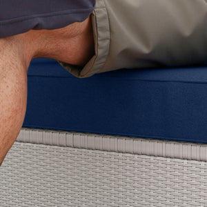 2 Seater Outdoor Seat Cushions with Backrest, Loveseat Double Sofa Outdoor Furniture Cushions, Fade-Resistant Replacement Patio Cushions for Indoor and Outdoor, Navy Blue