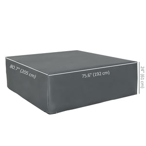 Patio Furniture Covers Waterproof, 600D Heavy Duty Oxford Outdoor Patio Cover, UV-Resistant Outdoor Lounge Chair Cover, 80.7" x 75.6" x 24", Grey