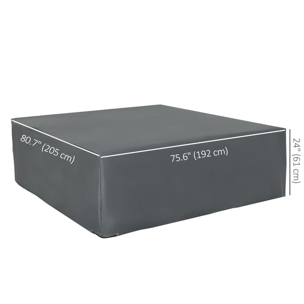 Patio Furniture Covers Waterproof, 600D Heavy Duty Oxford Outdoor Patio Cover, UV-Resistant Outdoor Lounge Chair Cover, 80.7" x 75.6" x 24", Grey