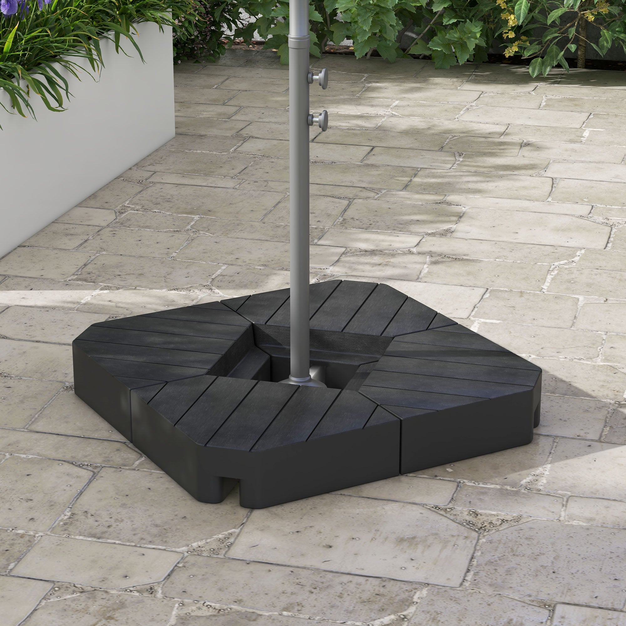 Outsunny Piece Patio Cantilever Umbrella Base Weight Set