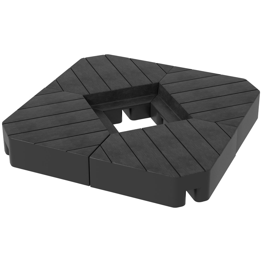 Outsunny Freestanding Umbrella Base: Heavy-Duty, Adjustable for Water or Sand Filling, 132/176 lbs, Black