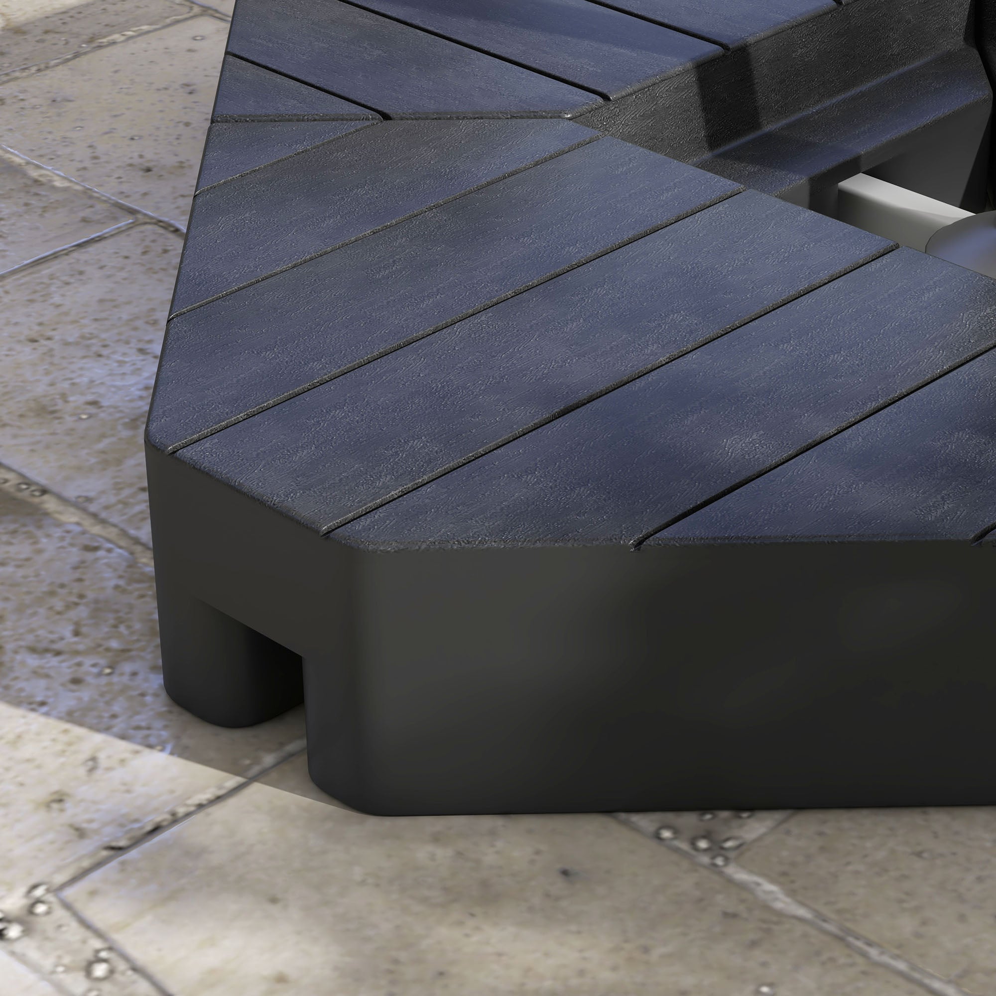4 pcs 238lb patio cantilever offset umbrella base weight stand Outsunny Freestanding Umbrella Base: Heavy-Duty, Adjustable for Water or Sand Filling, 132/176 lbs, Black