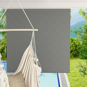 6'W x 6'H Roller Shades, Outdoor Blinds Cordless Roll Up Shade for Porch Balcony Gazebo, Dark Grey