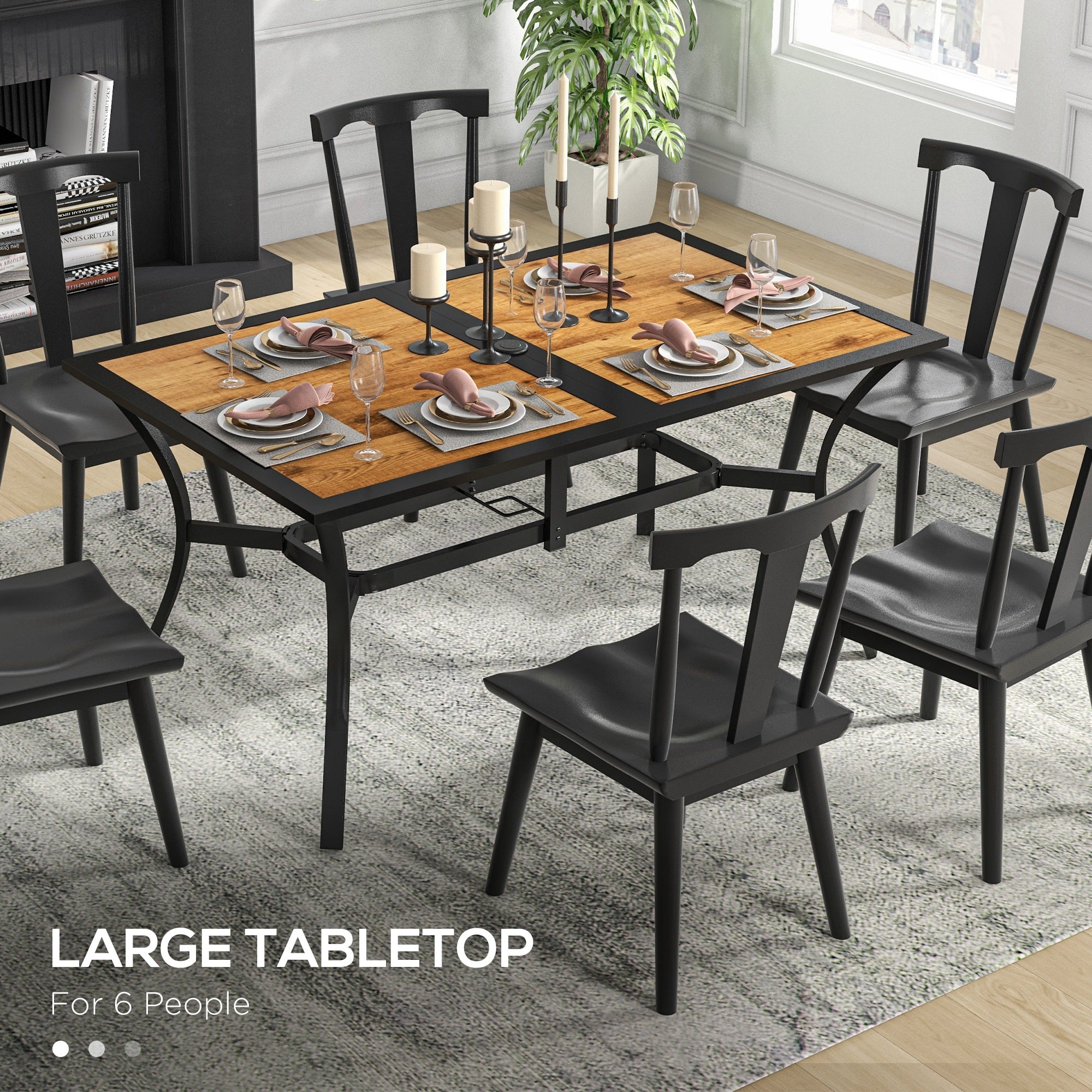 large patio table with umbrella Thalea Neo 67" Wooden Outdoor Dining Set Hole for 4-6 People, Bench Option, Sled-Leg Design A modern wood Stackable Black Patio Set With