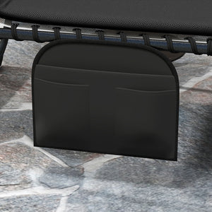 Folding Sun Loungers Set of 2, Recliner Garden Chairs with Quick Drying Pad Headrest Side Pocket, Garden Sun Loungers for Beach Pool, Black