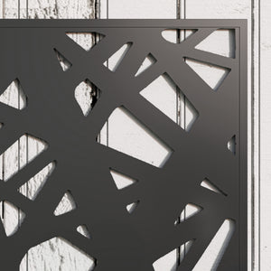 Metal Raised Garden Bed with Trellis for Climbing Plants, Freestanding or Wall Mounted Flower Bed with Privacy Panel, Irregular Line Cut-Outs Outdoor Planter Box for Garden, Patio, Balcony