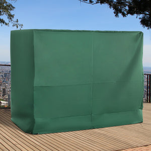 Outsunny 600D Oxford 3-Seater Patio Swing Cover Outdoor Chair Cover Garden Furniture Cover Rain Protection Waterproof Anti-UV, Dark Green