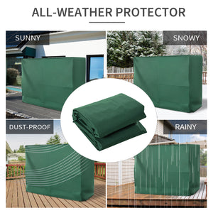 Outsunny 600D Oxford 3-Seater Patio Swing Cover Outdoor Chair Cover Garden Furniture Cover Rain Protection Waterproof Anti-UV, Dark Green