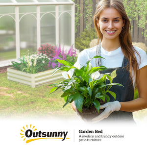 Galvanized Raised Garden Bed, 8' x 3' x 1' Metal Planter Box, for Growing Vegetables, Flowers, Herbs, Succulents, Silver