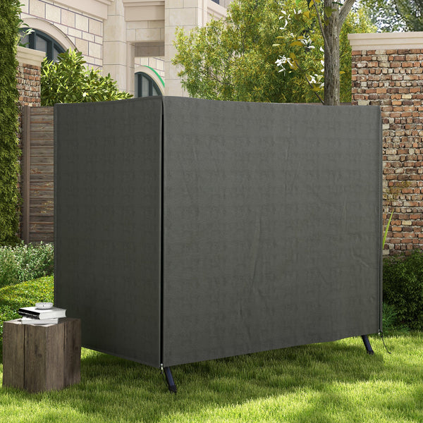 3 Seater 600D Oxford Patio Swing Chair Cover Outdoor Garden Furniture Rain Protection Protector Waterproof Anti-UV, 177 x 114 x 152cm, Dark Grey