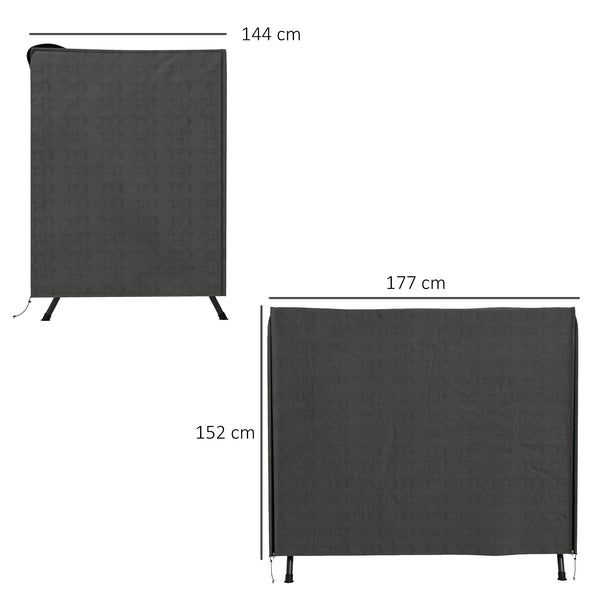 3 Seater 600D Oxford Patio Swing Chair Cover Outdoor Garden Furniture Rain Protection Protector Waterproof Anti-UV, 177 x 114 x 152cm, Dark Grey