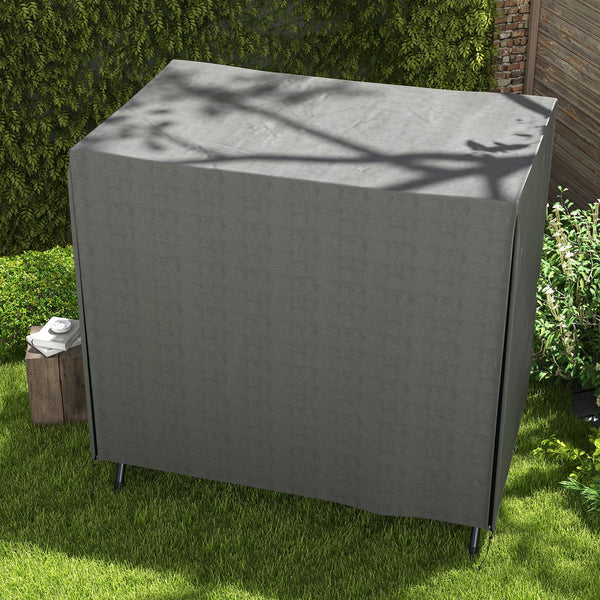 3 Seater 600D Oxford Patio Swing Chair Cover Outdoor Garden Furniture Rain Protection Protector Waterproof Anti-UV, 177 x 114 x 152cm, Dark Grey