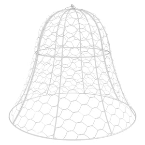 Outsunny Garden Chicken Wire Cloche, 16" x 13" Stackable Animal Plant Protectors, 6 Pack of Metal Crop Cages to Keep Animals Out, White