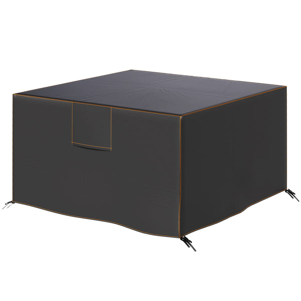 Garden Furniture Cover, Waterproof Outdoor Patio Furniture Cover with Air Vent, Bag, Heavy Duty 420D Oxford Fabric for Patio, 125 x 125 x 74 cm, Black