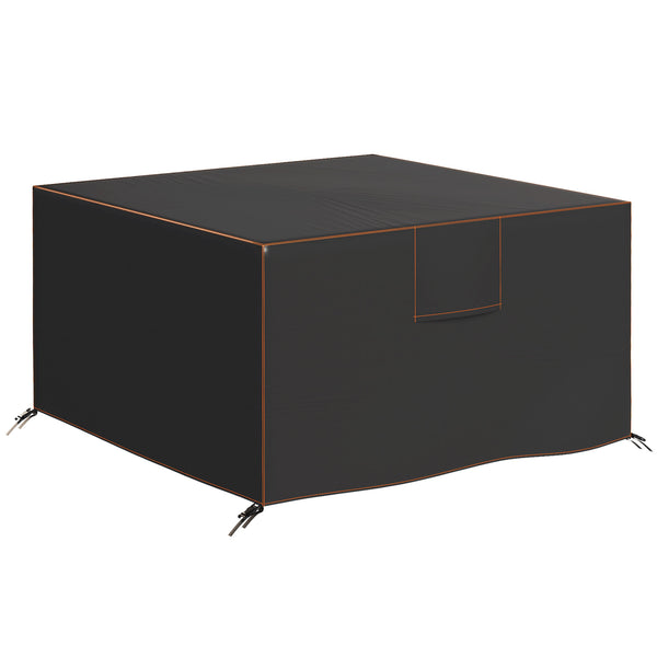 Garden Furniture Cover, Waterproof Outdoor Patio Furniture Cover with Air Vent, Bag, Heavy Duty 420D Oxford Fabric for Patio, 125 x 125 x 74 cm, Black
