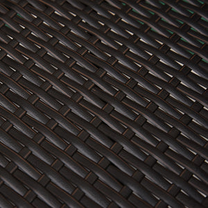 2 Pieces Outdoor PE Rattan Dining Chairs Set with Cushion, Garden Armchair with Armrests, High Backrest, Metal Frame Patio Wicker Furniture, Coffee