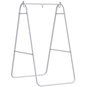 Hammock Chair Stand Only, Hanging Chair Stand, Heavy Duty Solid Steel A-Frame Construction for Hanging Hammock, Max Load 330 LBS Air Porch Swing for Indoor Outdoor, White