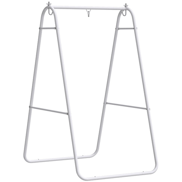 Hammock Chair Stand Only, Hanging Chair Stand, Heavy Duty Solid Steel A-Frame Construction for Hanging Hammock, Max Load 330 LBS Air Porch Swing for Indoor Outdoor, White