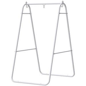 Hammock Chair Stand Only, Hanging Chair Stand, Heavy Duty Solid Steel A-Frame Construction for Hanging Hammock, Max Load 330 LBS Air Porch Swing for Indoor Outdoor, White