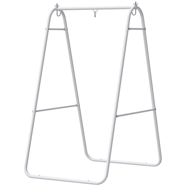 Hammock Chair Stand Only, Hanging Chair Stand, Heavy Duty Solid Steel A-Frame Construction for Hanging Hammock, Max Load 330 LBS Air Porch Swing for Indoor Outdoor, White