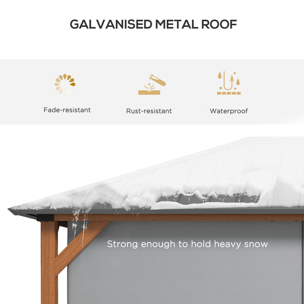 13' x 10' Hardtop Gazebo with Netting Sidewalls and Curtains, Galvanized Steel Outdoor Gazebo Canopy with Aluminum Frame for Garden, Patio, Lawns, Parties