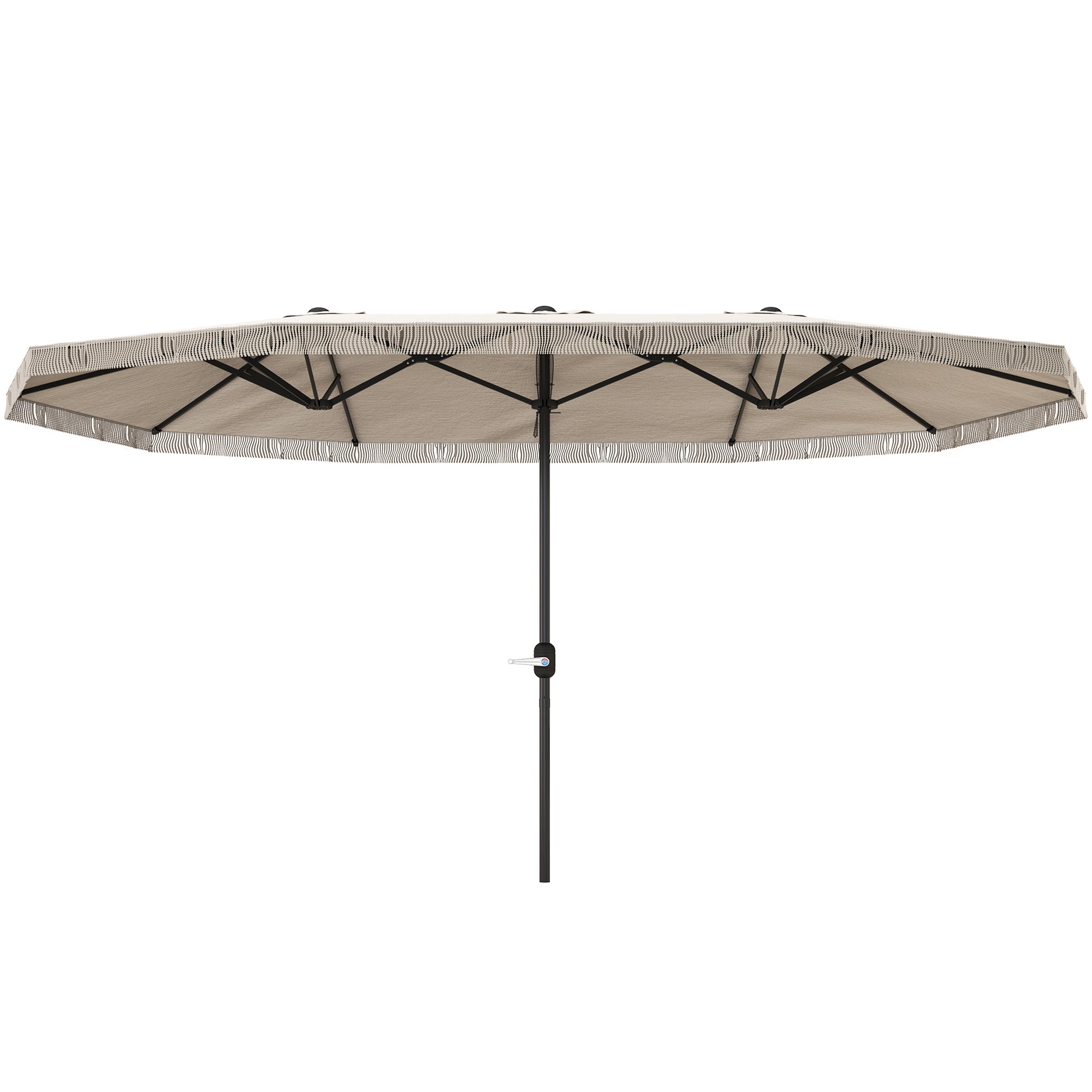 Outsunny 15ft Rectangle Patio Umbrella with UPF30+ & Easy Crank Handle