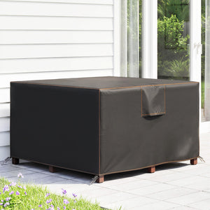 Garden Furniture Cover, Waterproof Outdoor Patio Furniture Cover with Air Vent, Bag, Heavy Duty 420D Oxford Fabric for Patio, 125 x 125 x 74 cm, Black
