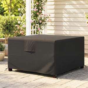 Garden Furniture Cover, Waterproof Outdoor Patio Furniture Cover with Air Vent, Bag, Heavy Duty 420D Oxford Fabric for Patio, 125 x 125 x 74 cm, Black