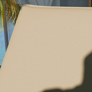 Outdoor Lounge Chair Cushion Set of 2, UPF50+ 200gsm Fabric and 25D High-Density Foam, Foldable Patio Chaise Lounge Cushion Set, Fade Resistant for Lawn Pool, 76" x 23", Beige