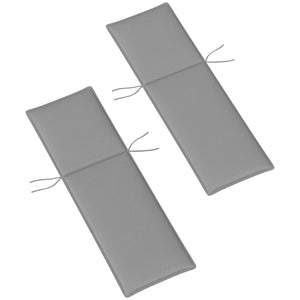 Outdoor Lounge Chair Cushion Set of 2, UPF50+ 200gsm Fabric and 25D High-Density Foam, Foldable Patio Chaise Lounge Cushion Set, Fade Resistant for Lawn Pool, 76" x 23", Gray