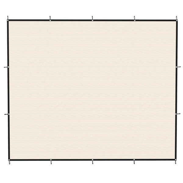 Sun Shade Sail, 3 x 3.6 m Rectangle Sunscreen Awning Canopy with Stainless Steel Eyelets and Bungee Cords, UV Protection Shade Sail  for Outdoors, Garden, Patio, Beige