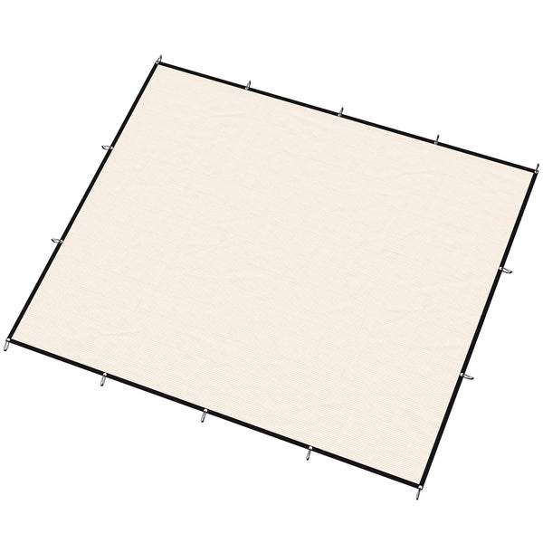 Sun Shade Sail, 3 x 3.6 m Rectangle Sunscreen Awning Canopy with Stainless Steel Eyelets and Bungee Cords, UV Protection Shade Sail  for Outdoors, Garden, Patio, Beige