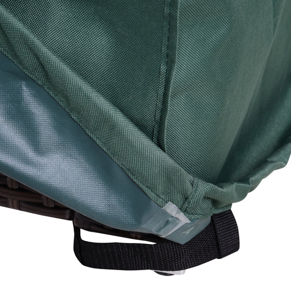 7.5 x 7.5FT Large Patio Garden Furniture Set Cover 600D Oxford Square Waterproof, Green