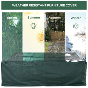 7.5 x 7.5FT Large Patio Garden Furniture Set Cover 600D Oxford Square Waterproof, Green