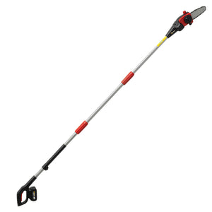 18V 8" Cordless Pole Chainsaw, 1.94m/2.56m Electric Chainsaw with 2 x 4.0Ah Batteries, Charger, Auto Lubrication, 6m/s Chain Speed, Long Reach Pole Pruner for Branch Cutting Tree Trimming