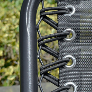 2 Person Covered Porch Swing Patio Swing with Pivot Storage Table, Cup Holder, & Adjustable Overhead Canopy, Black