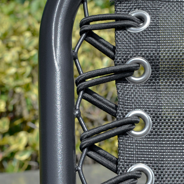 2 Person Covered Porch Swing Patio Swing with Pivot Storage Table, Cup Holder, & Adjustable Overhead Canopy, Black