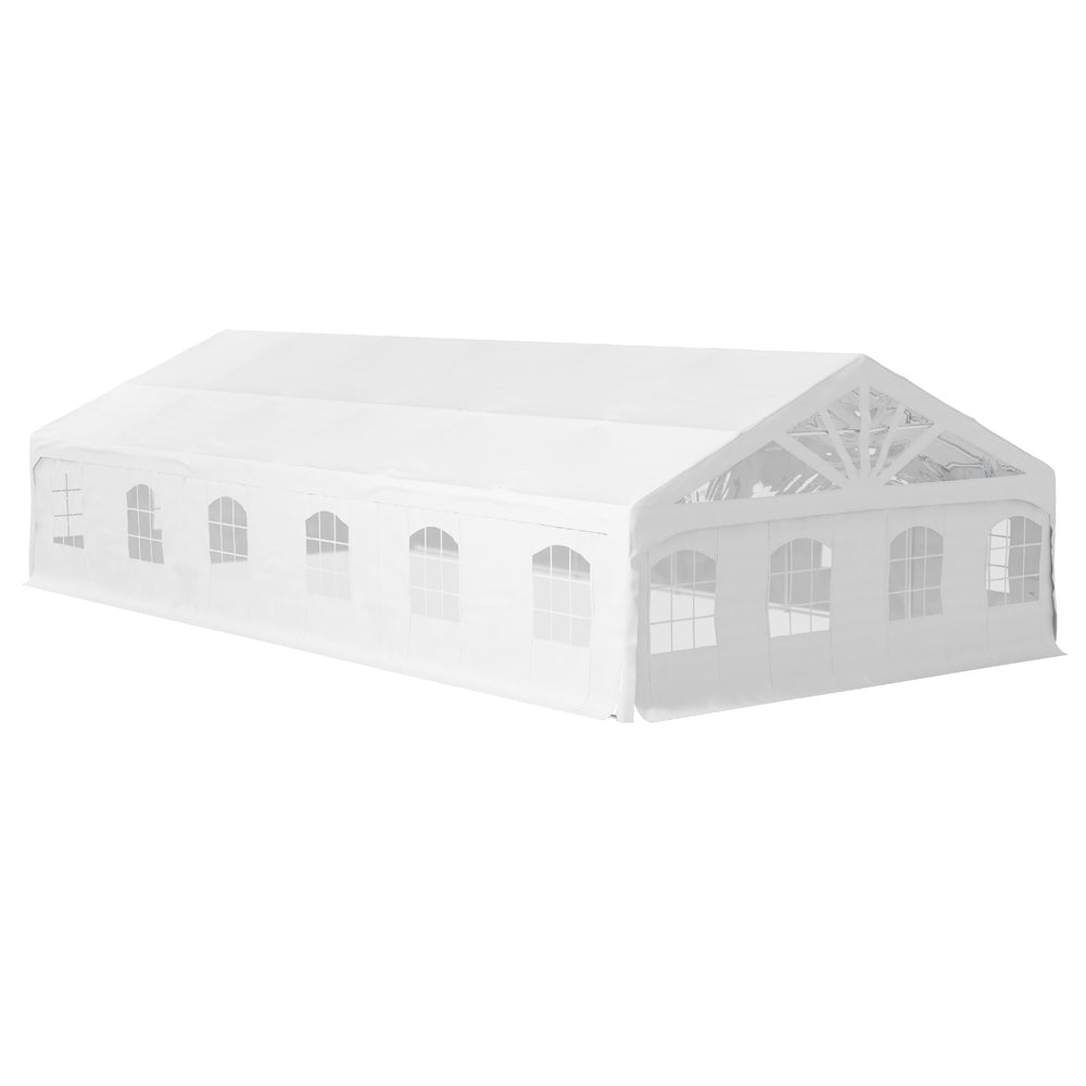 20' x 40' Party Tent, Heavy Duty Outdoor Canopy Tent Shelter with Removable Sidewalls, 2 Doors and 20 Windows, Large Tent for Parties, Wedding, Events, BBQ Grill, White