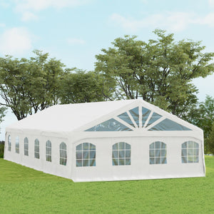 20' x 40' Party Tent, Heavy Duty Outdoor Canopy Tent Shelter with Removable Sidewalls, 2 Doors and 20 Windows, Large Tent for Parties, Wedding, Events, BBQ Grill, White