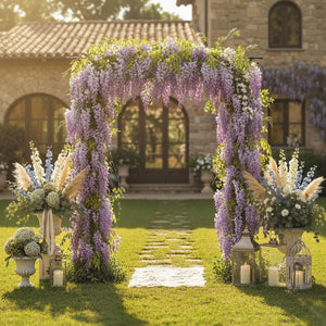 7.1ft Garden Arch, PE-Coated Steel Outdoor Trellis Arbor for Climbing Plants, Wedding Arch for Party Outdoor Garden Backyard, Black