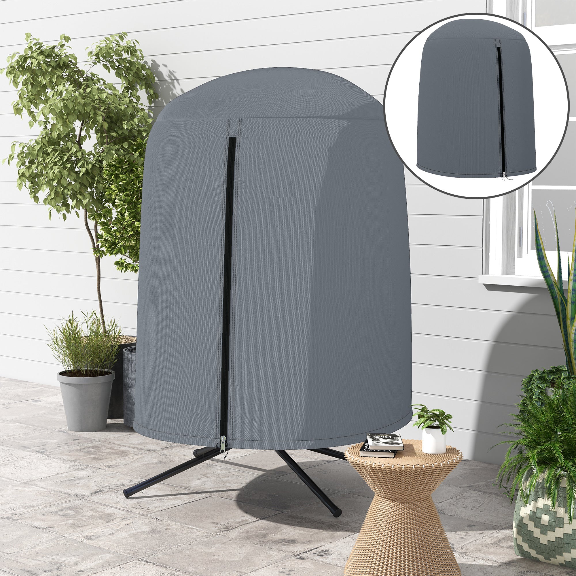 Housse Chaise Suspendue Extérieur 190x115cm - Tissu Oxford Imperméable, Anti-UV | Protection Vent, Pluie, Poussière