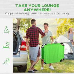 2PCS Adjustable Outdoor Lounge Chair, Garden Folding Chaise Lounge with Face Hole Reclining Tanning Chair Seat, Folding Camping Beach Lounging Bed w/ Head Support, Green