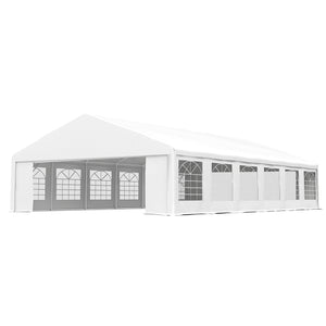 23 x 39 ft Heavy Duty Party Tent Outdoor Gazebo Wedding Tent Event Shelter Carport BBQ with Removable Sidewalls & Windows, Outside Waterproof Canopy for Parties, White