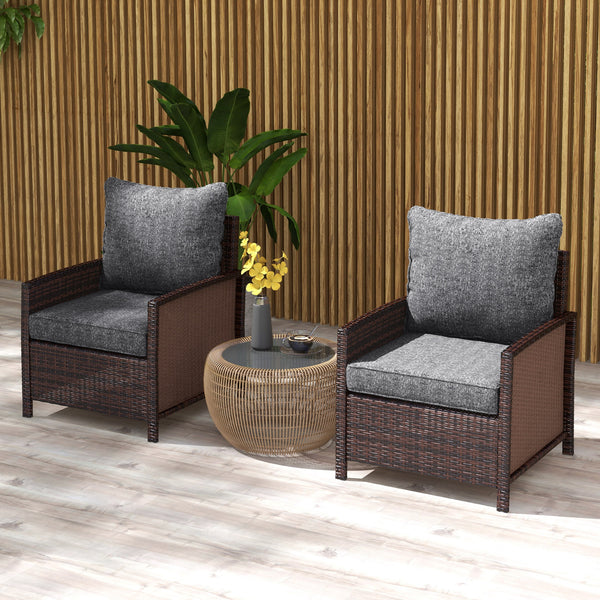 4-Piece Patio Chair Cushions Pillows with Backrest, Seat Replacement Patio Cushions Set for Indoor Outdoor Garden Furniture, Grey