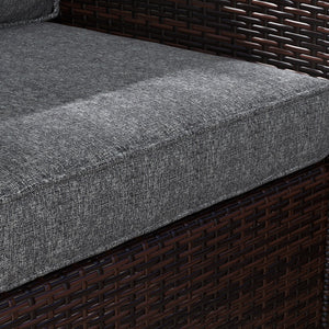 4-Piece Patio Chair Cushions Pillows with Backrest, Seat Replacement Patio Cushions Set for Indoor Outdoor Garden Furniture, Grey