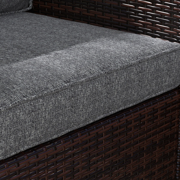 4-Piece Patio Chair Cushions Pillows with Backrest, Seat Replacement Patio Cushions Set for Indoor Outdoor Garden Furniture, Grey