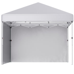 3 x 3 (M) Pop Up Gazebo, UPF 30+ with 2 Sidewalls, Leg Weight Bags and Wheeled Bag, Height Adjustable Party Tent Event Shelter for Garden, Patio, White