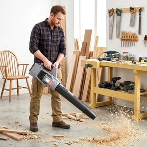 Leaf Blower Cordless with 2 x 4000mAh Batteries & Charger, 36V Lightweight Garden Blower with 1000W Brushless Motor, Turbo Boost and 3 Speed Levels for Leaves, Snow, Dust, Debris Removal