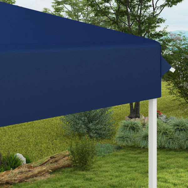 Outsunny 13' x 13' Pop Up Canopy Tent, Instant Sun Shelter, Tents for Parties, Height Adjustable for Outdoor, Garden, Patio, Parties, Dark Blue